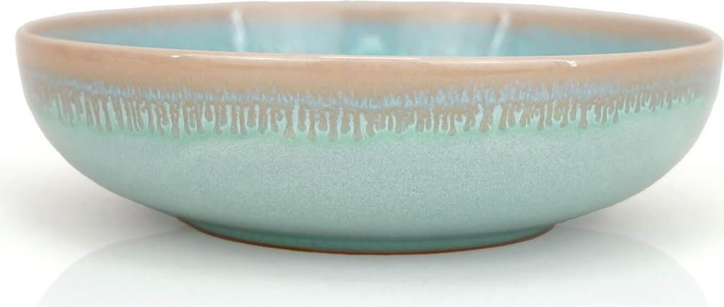 Stoneware Suppenteller, 20 cm, türkis Produktbild 