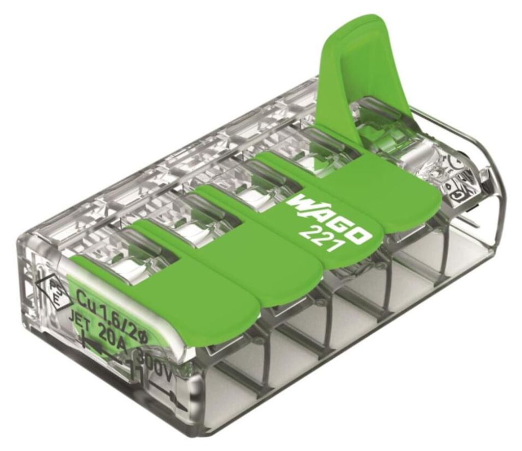 Conector WAGO, línea Green, para 5 conductores, sección de Imagen del producto 