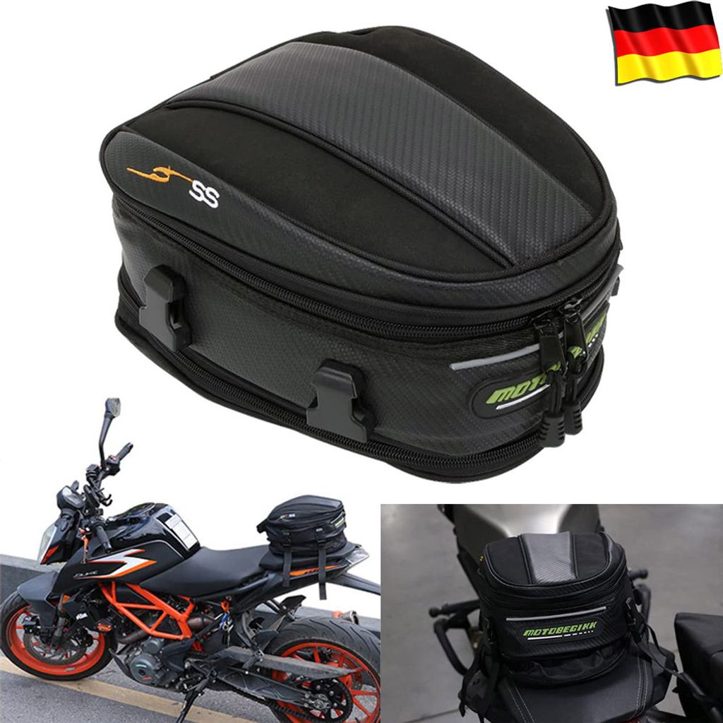 Motorrad Tasche Soziussitz Rücktasche Rücksitz Wasserdicht Gepäck Koffer Weihnachtsgeschenk-14x24x29,5cm
