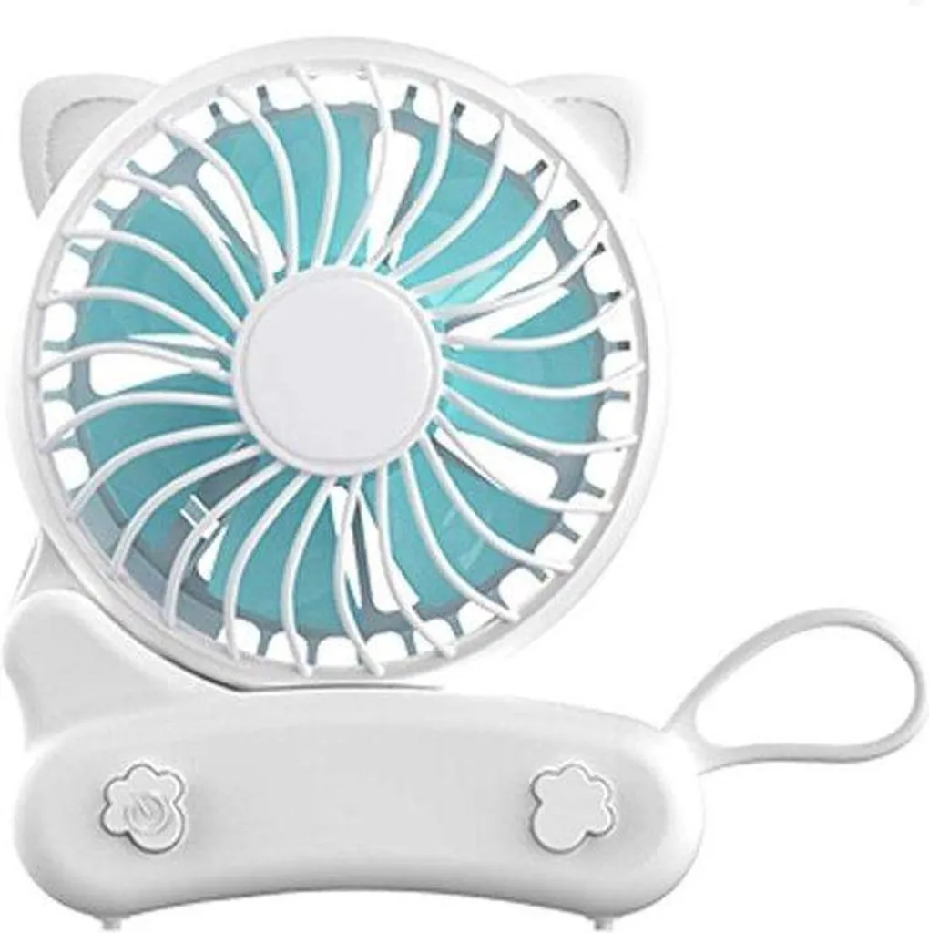 Mini ventilateur de poche rechargeable USB blanc pour un air frais