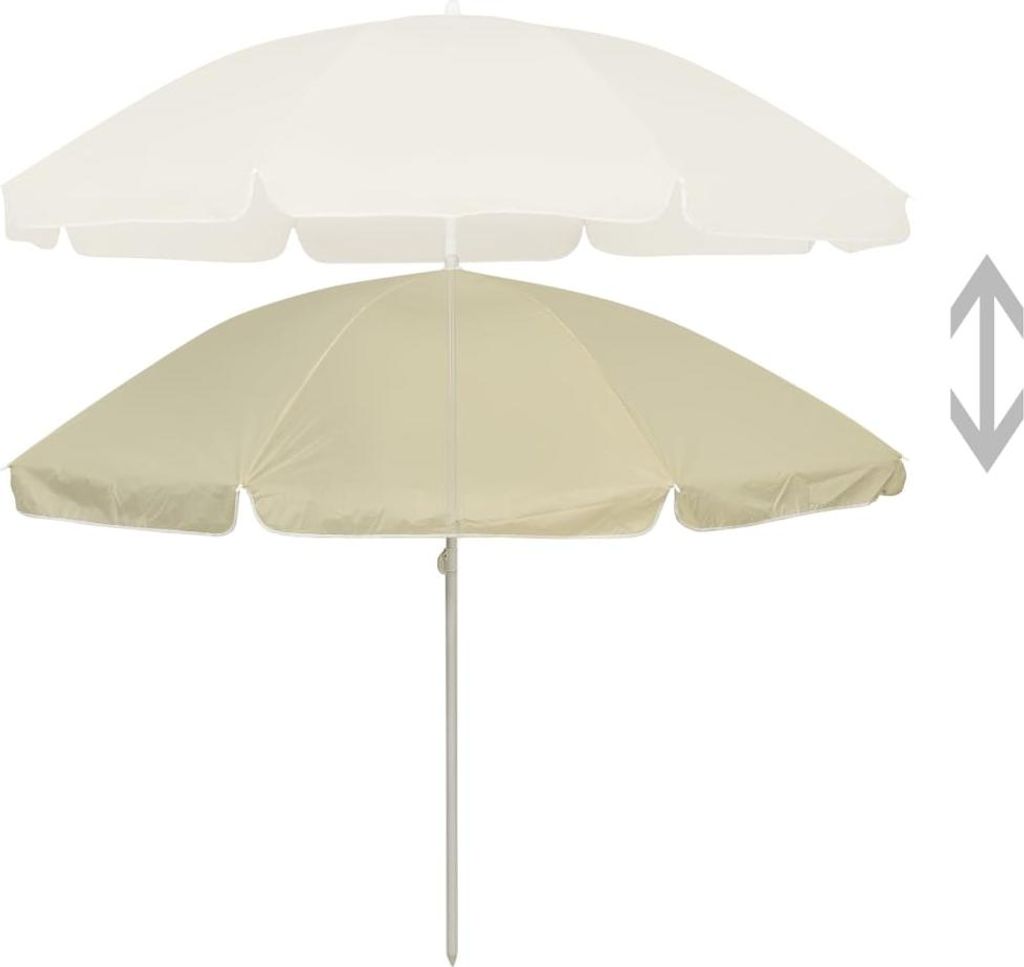 vidaXL Plážový slnečník Sand Yellow 240 cm Obrázok produktu 