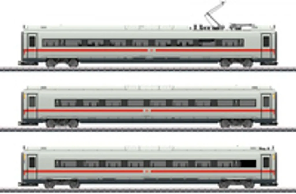 Extension de train miniature ICE 4 Märklin 43726 avec liseré vert H0 3r