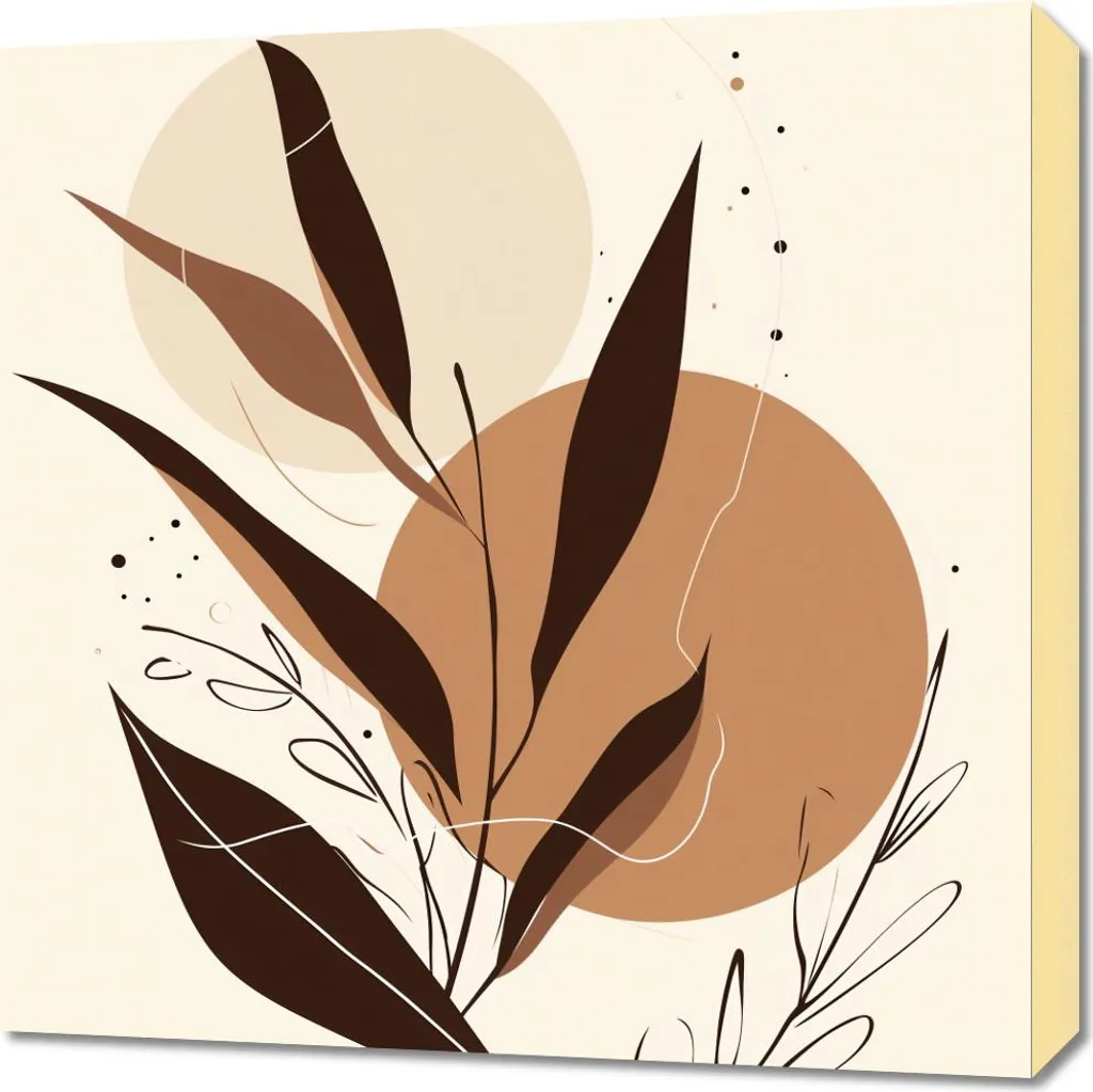 Tableau Murmures d'automne 60x60 - Décoration murale carrée élégante