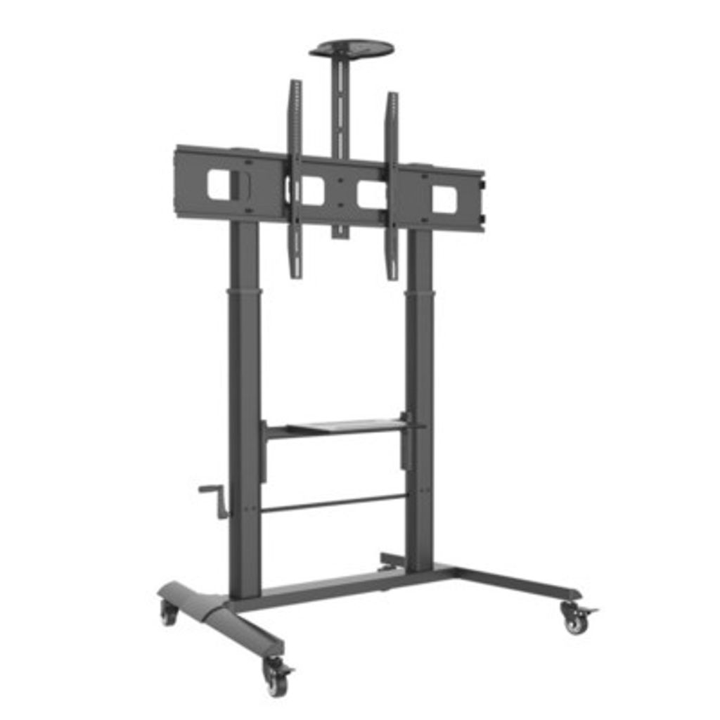 Techly TV Trolley für LCD LED TV 52-110", schwarz, mit Ablag (Speditionsversand)