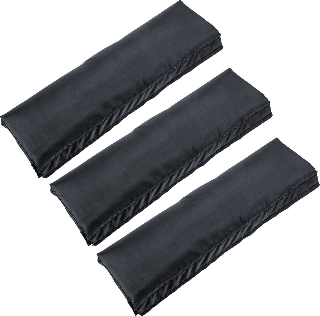 Pro Plus 3er Set Eckenschoner für Sturmbänder schwarz Klettverschluss 25x8 cm