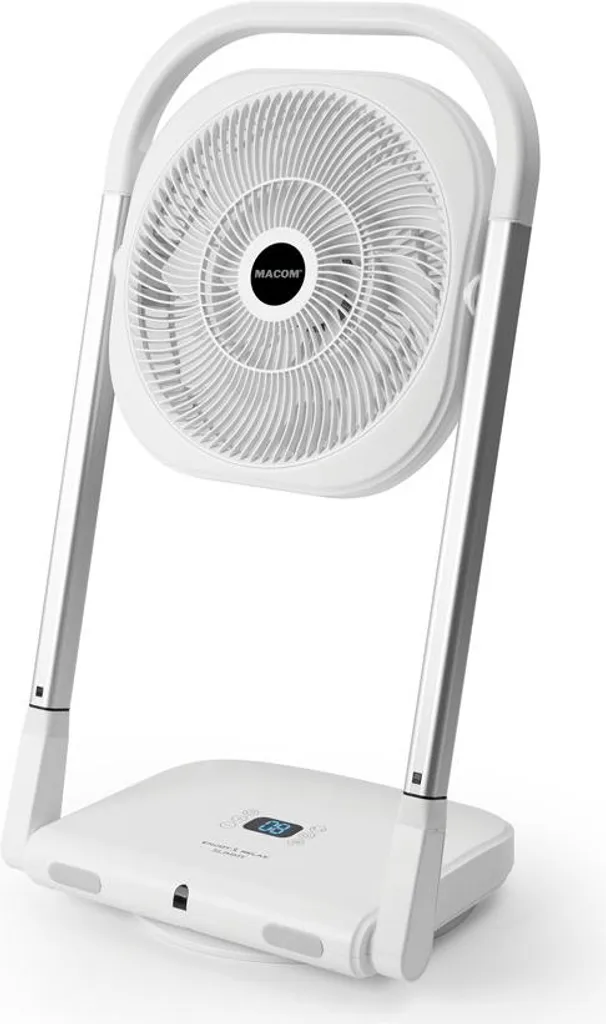 Macom Slimmy Ventilateur pliant blanc 9 vitesses silencieux compact