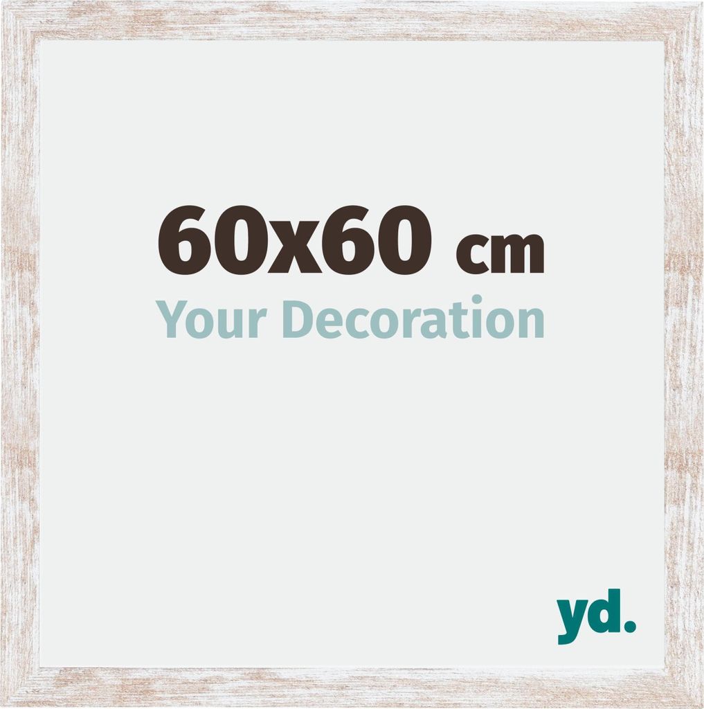 Bilderrahmen, 60x60 cm, White Wash, MDF, Catania
