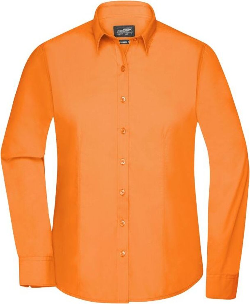 Klassisches Shirt aus pflegeleichtem Mischgewebe orange, Produktbild 