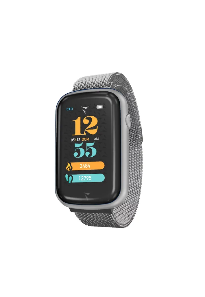 Montre intelligente STEPS Metal Silver idéale pour sport et bureau