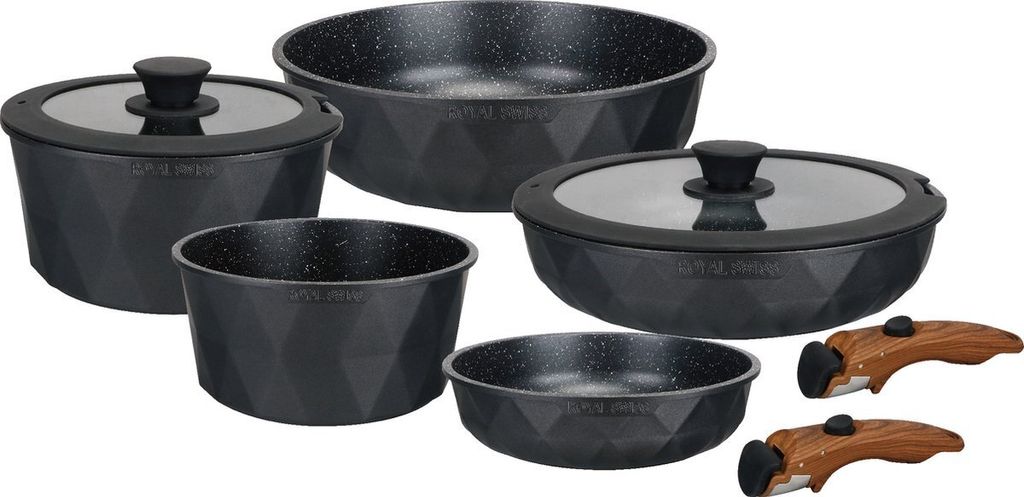 Pannenset 9-delig – Inductie Pannen – PFAS-Vrij – Productafbeelding 