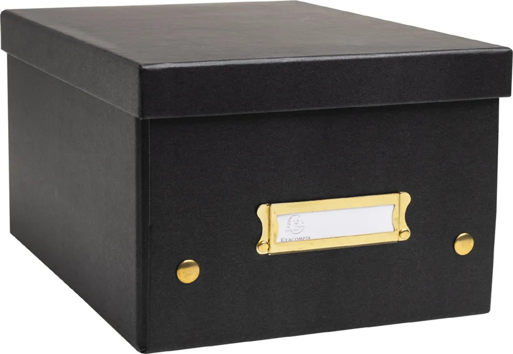 EXACOMPTA 62351E Scatola Portaoggetti Neo Deco A4+ Nero | Ordine di Classe