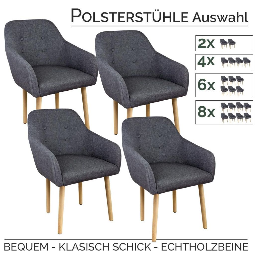 Stühle Esszimmerstühle in 2er, 4er, 6er, 8er Set, Produktbild 