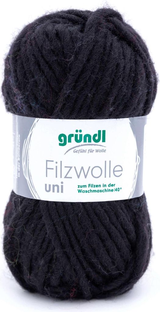 Gründl Filzwolle uni,Waschfilzen,100%Schurwolle,50g/50m,NS 8-9 3