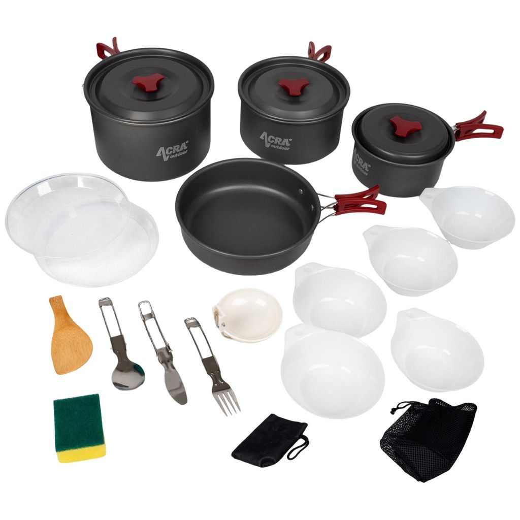 Acra C22 camping set nádobí alluminium pro 3-4 osoby Obrázek produktu 