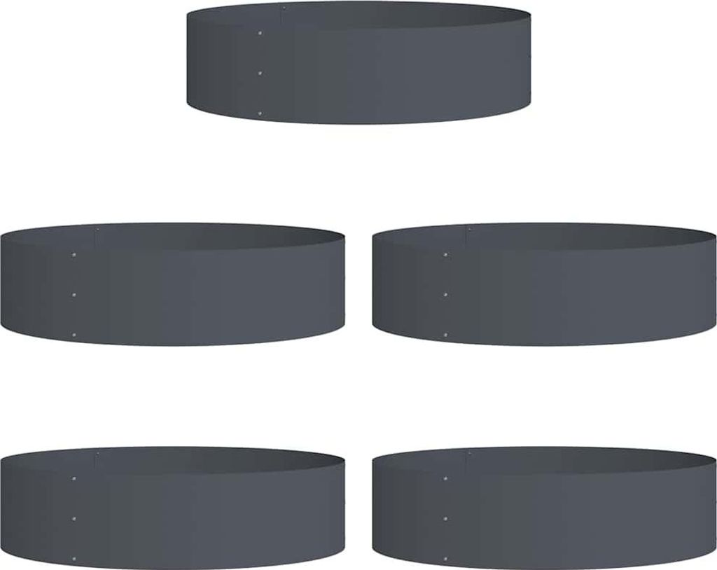 Pflanzenring 5 pcs Anthrazit 80 x 80 x 20 cm