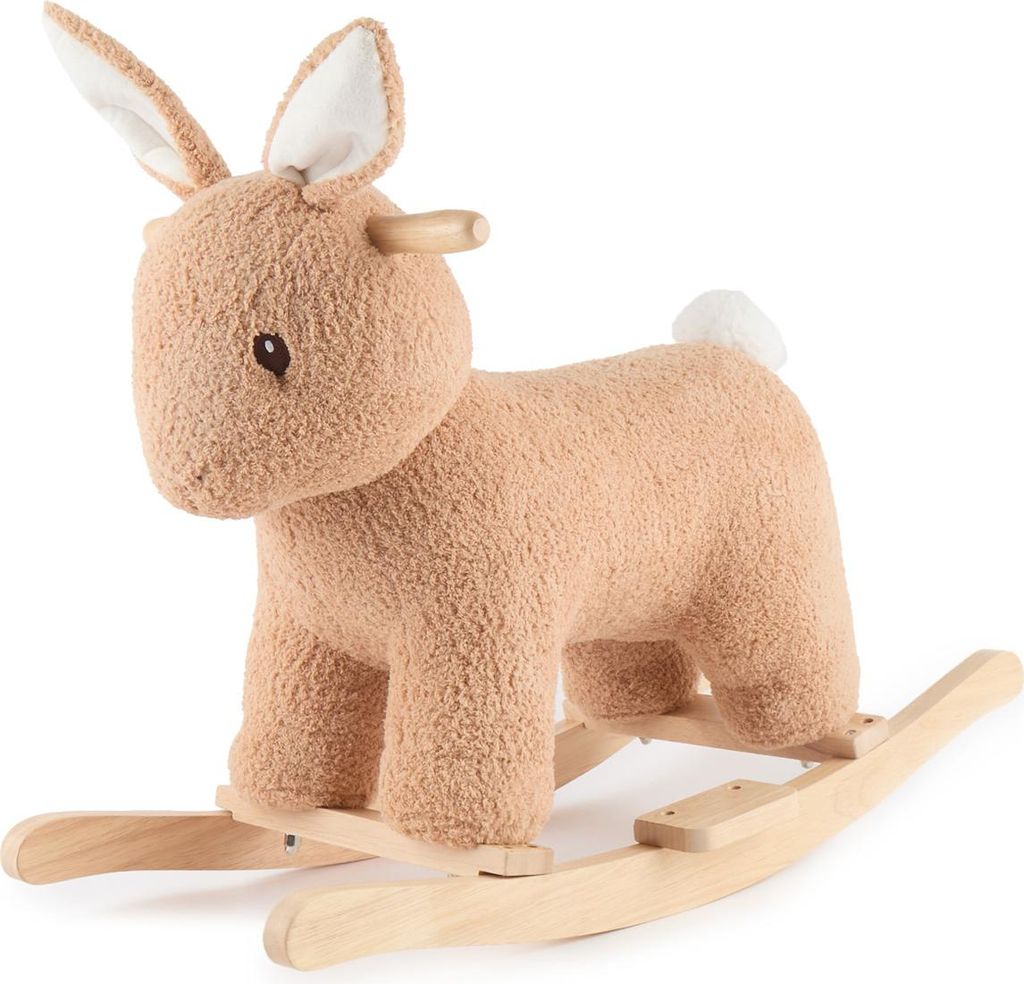 Bieco Plüsch Schaukeltier Hase Fine, 68 cm | Kinder Schaukelstuhl mit Sicherheitsgurt | Baby Schaukel | Schaukel Kleinkind | Schaukeltier Baby | B...