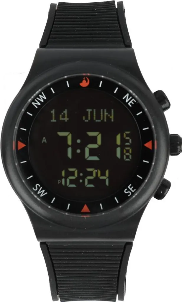 Montre de prière noire avec boussole et chronomètre modèle Horizon Q