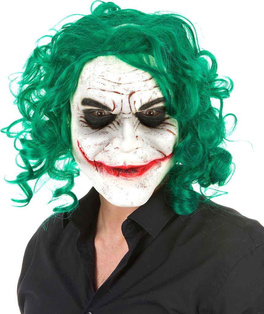 Halloween Maske Irrer Clown für Erwachsene bunt - Produktbild 