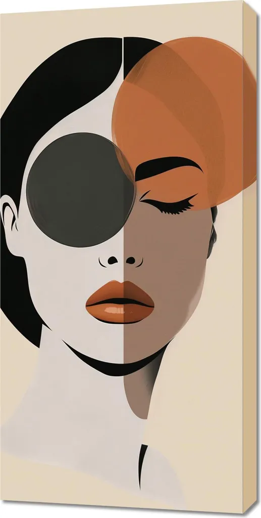 Image Deux facettes de la beauté 50x100 cm pour Salon et Chambre Zen