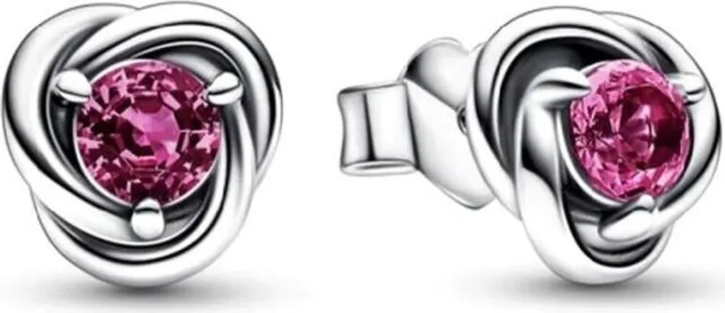 Boucles d'oreilles Pandora 292334C05 en argent et cristal bleu éclatant