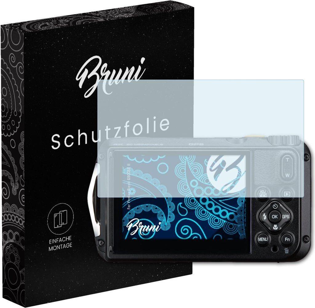 Bruni Basics-Clear 2x Schutzfolie kompatibel mit Pentax Ricoh G900SE II Folie