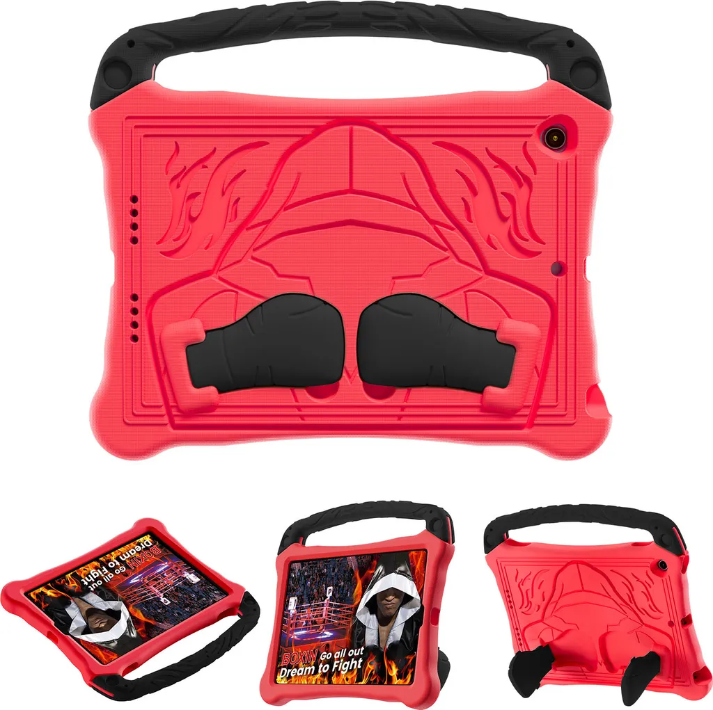 Custodia iPad Air 11 M2 2024 per Bambini: Cover EVA Antiurto Rossa