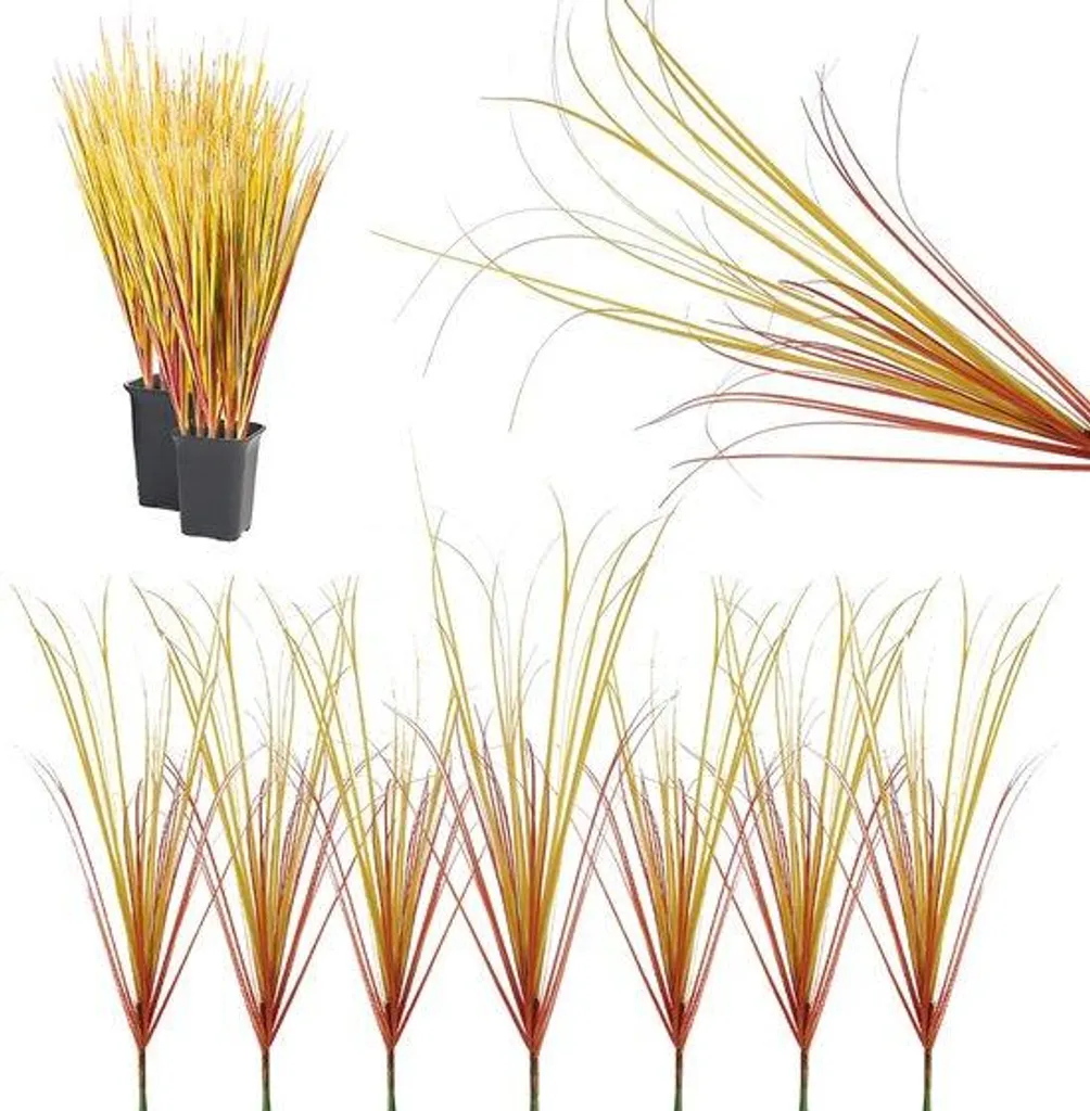 Lot de 12 Plantes Artificielles Or 52 cm pour Décoration d'Automne Chic