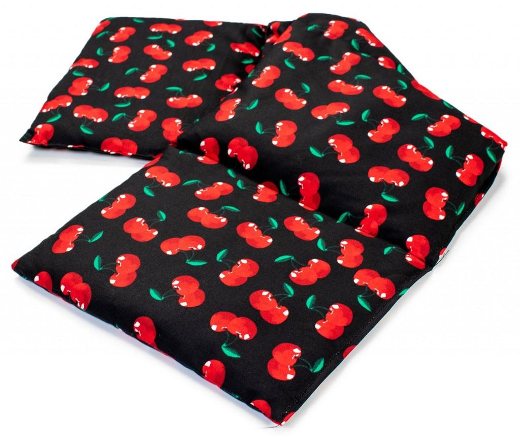 4-Kammer Kirschkernkissen 20x60cm groß - cherry-black - Wärmekissen & Kältekissen - Körnerkissen