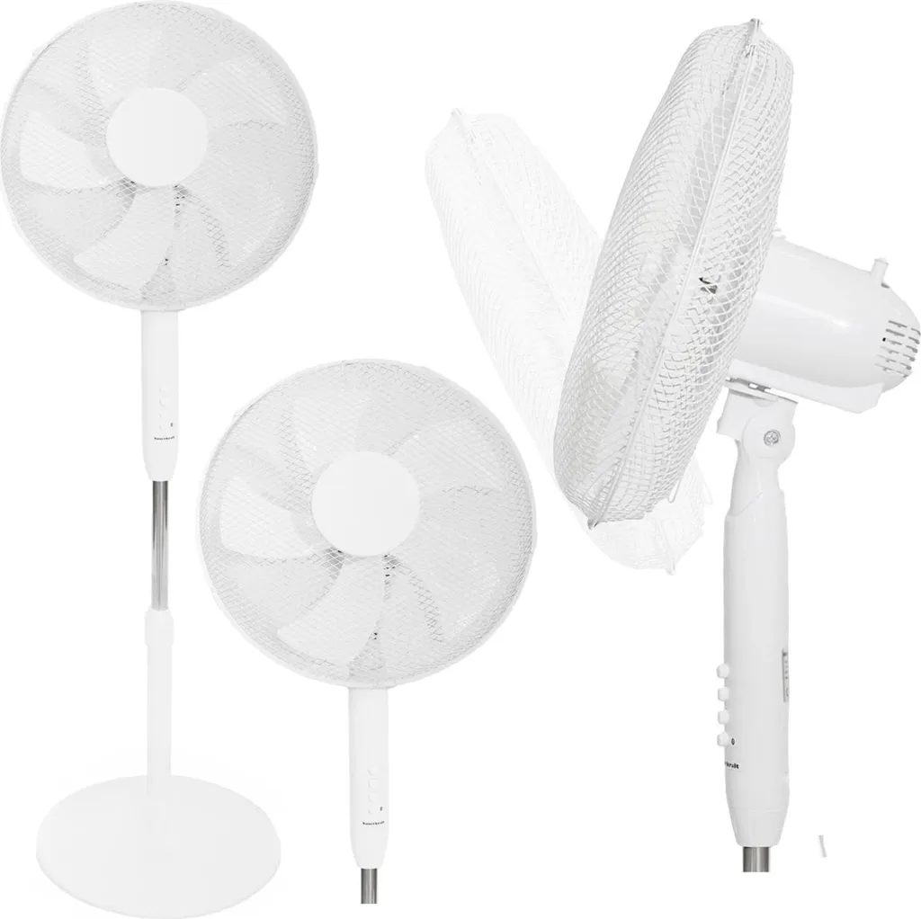 Ventilateur blanc 45W pour chambre et bureau - 3 modes et 5 pales