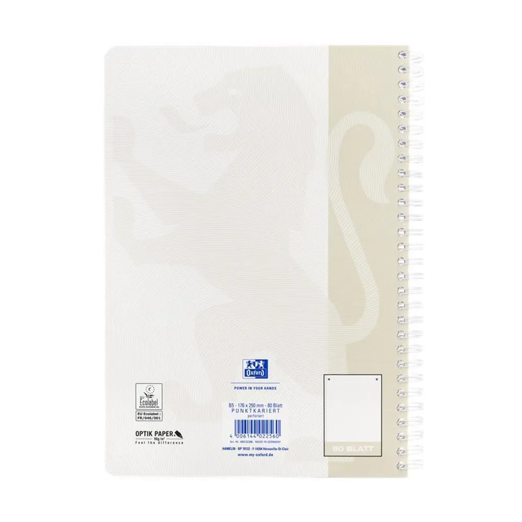 Bloc-notes Oxford B5 Touch à Points 90g avec Papier Optik Premium - 5