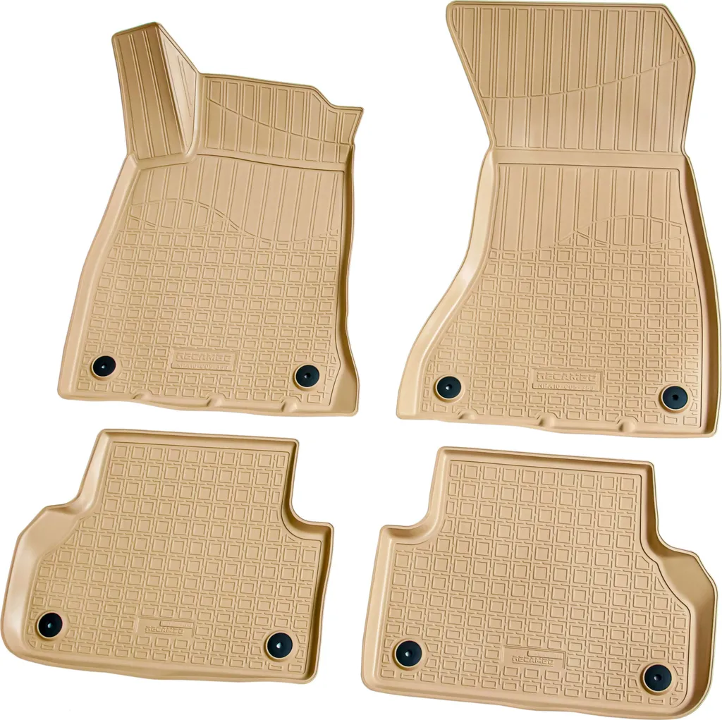 Tappetini Personalizzati Audi A5 F5 Gomma Beige Bordo Rifinito