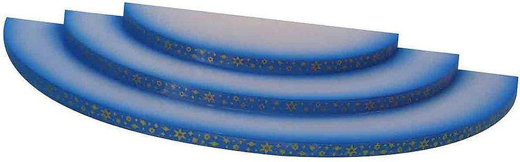 Wolke (3-stufig - blau - 35x16x3cm) von Kunstgewerbe Uhlig
