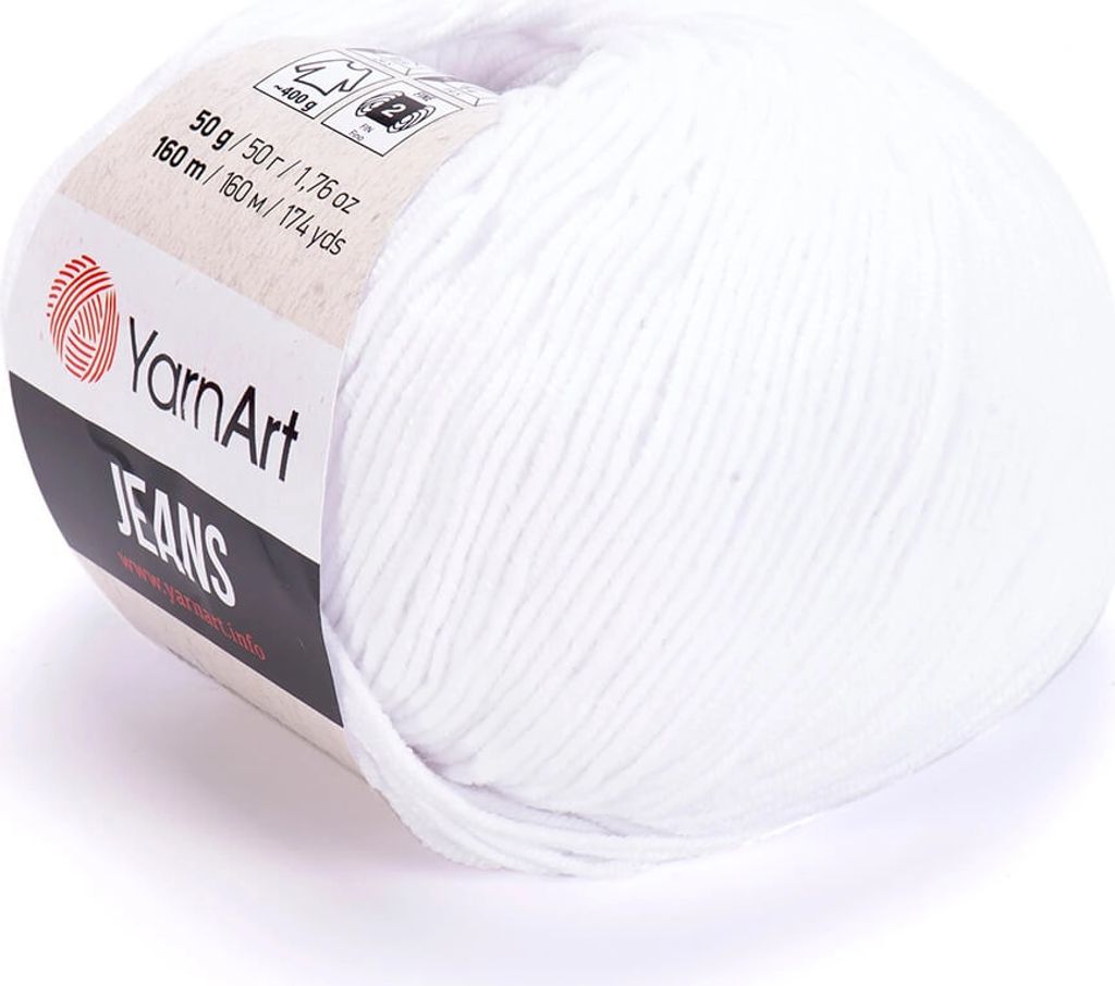 YarnArt Jeans (50g/160M) 62 weiß Produktbild 1
