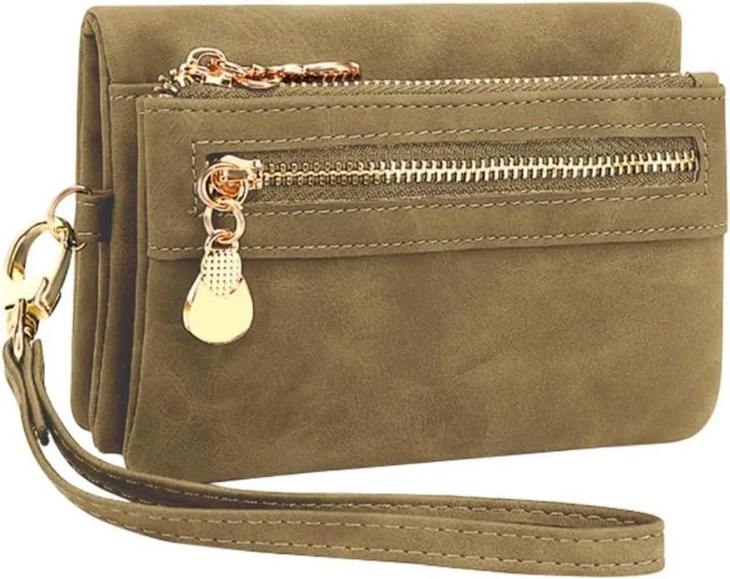Portafoglio Piccolo Donna con Tracolla | Travel Wallet Anti-Smarrimento