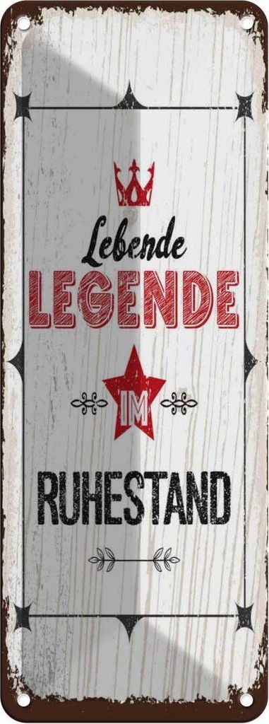 vianmo Blechschild 27x10 cm Lebende legende im Ruhestand Spruch Zitat