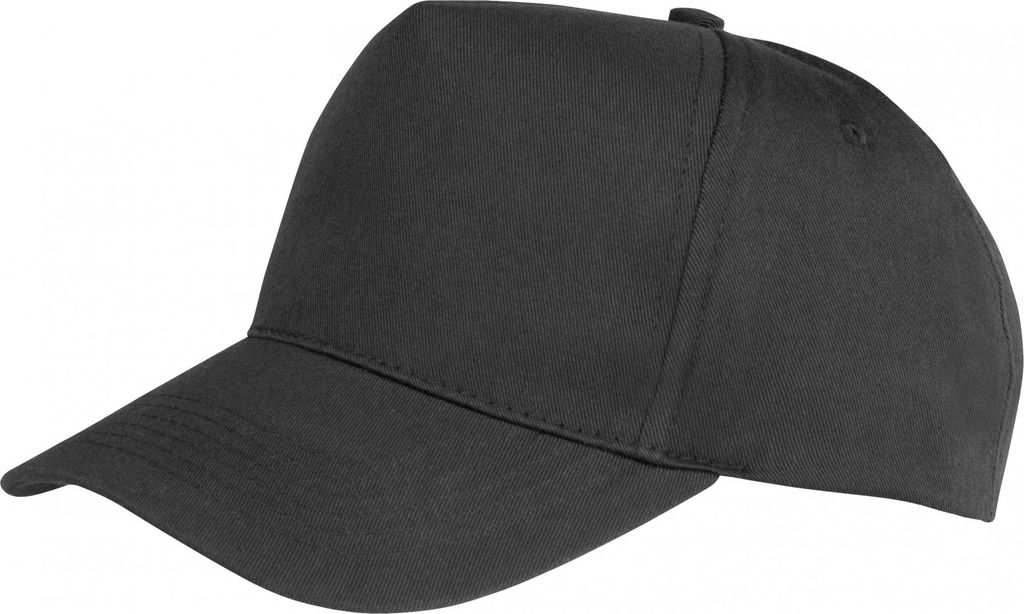 Result Headwear - "Boston" Baseball-Mütze 5 Segmente für Kinder PC5853 (Einheitsgröße) (Schwarz)