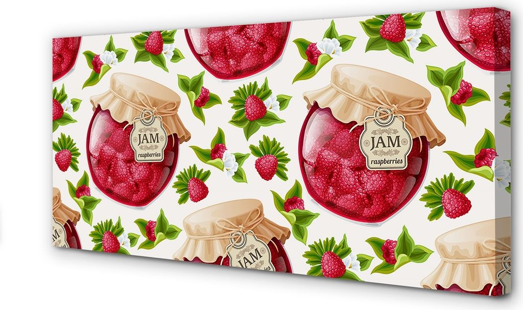 Leinwandbild 140x70 Wandkunst Himbeermarmelade