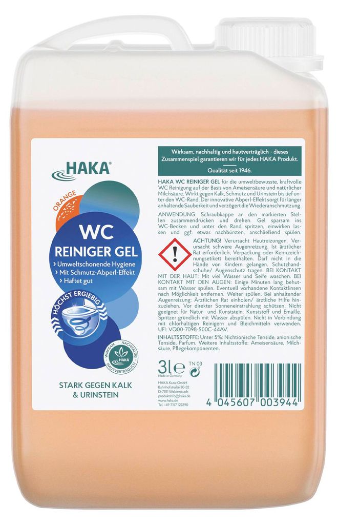 WC Reiniger Gel Orange 3 Liter Nachfüllkanister Produktbild 