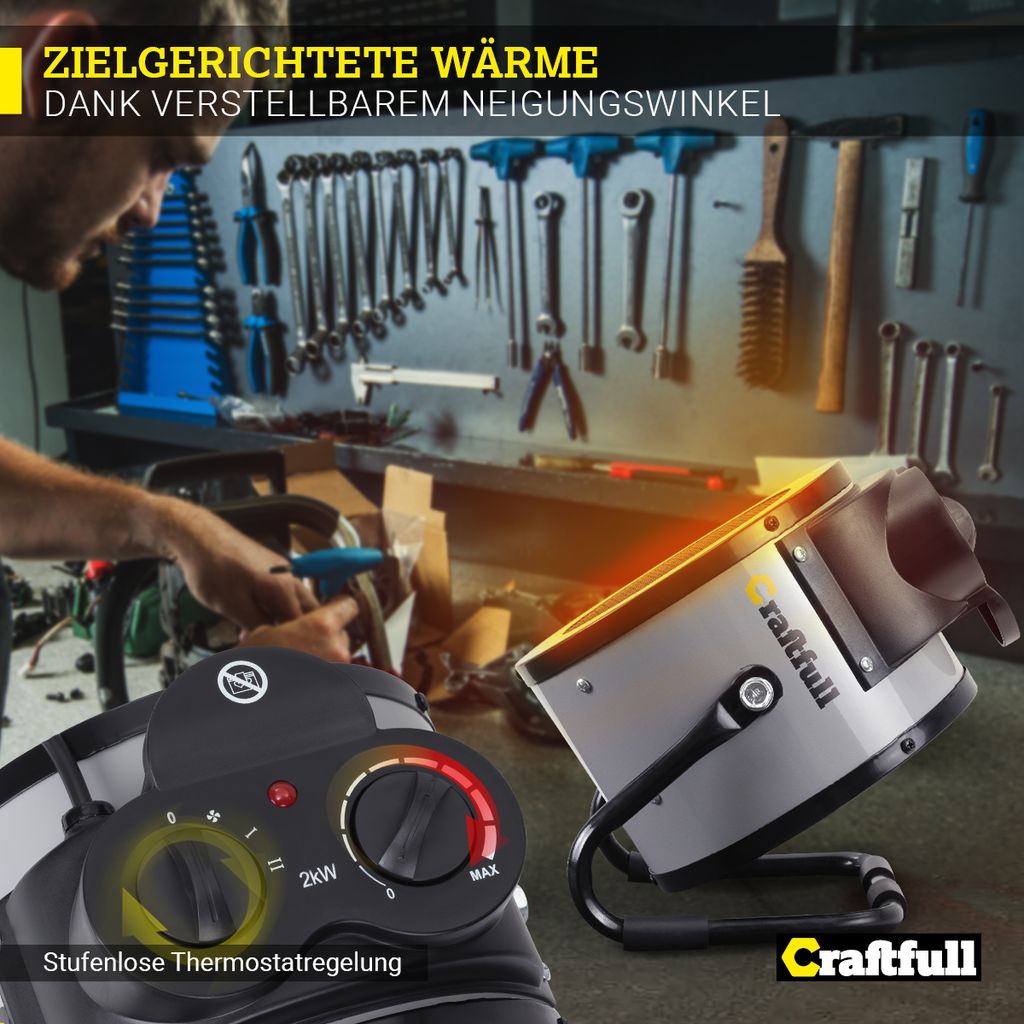 Craftfull Keramik-Heizlüfter HL1000 | 2000-3000 Watt - Produktbild 7