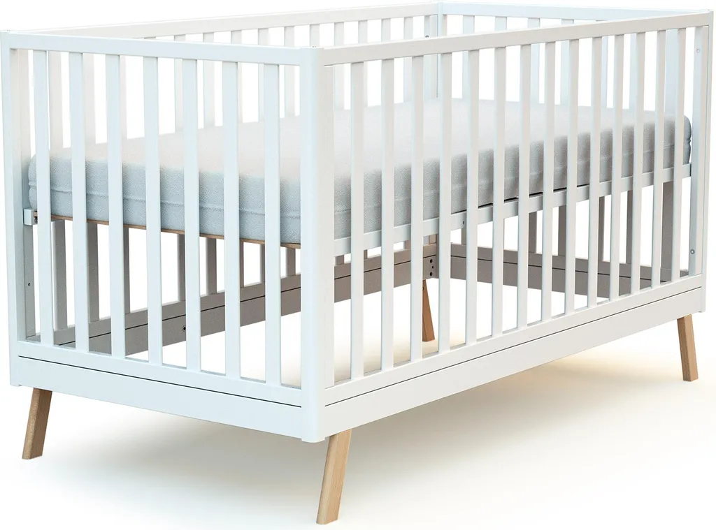 Lit Bébé Évolutif KASA Blanc : Solution de Couchage de 0 à 7 Ans - 4