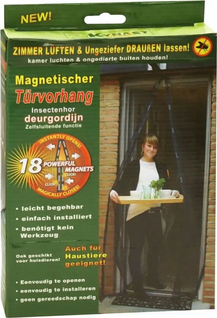 Záclona na dvere Magnetic 100 x 210 cm čierna Obrázok produktu 