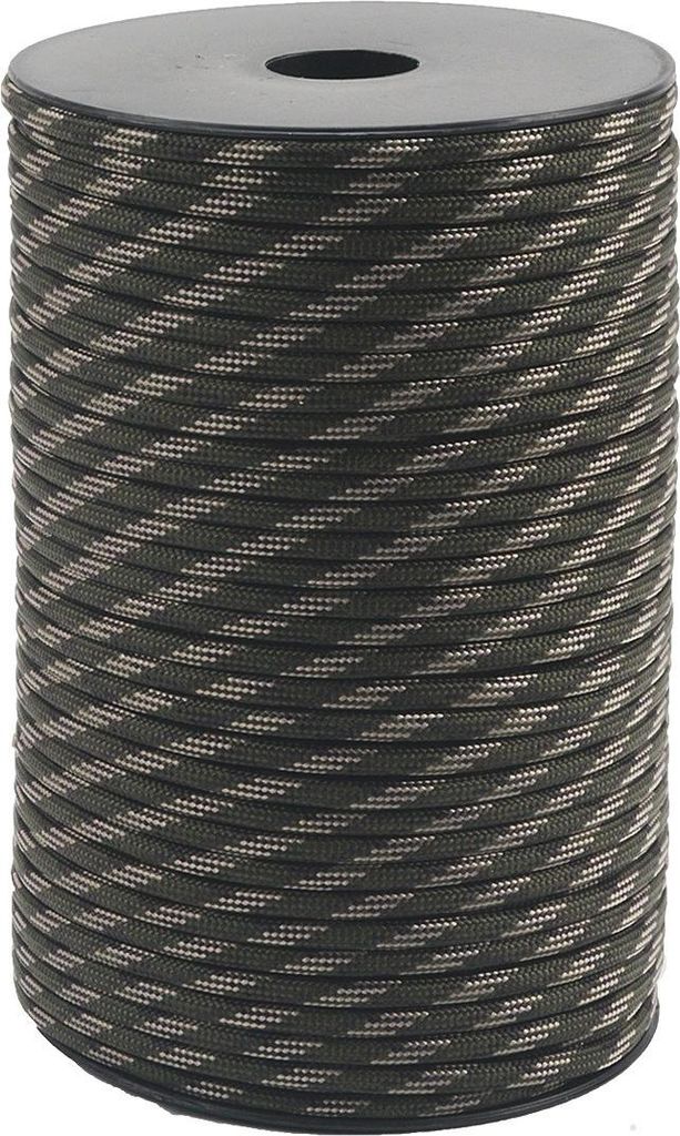 INF 100 Meter 9-Kern Paracord – Vielseitiges Polypropylenfaserseil auf Spule Grün+Tarnung
