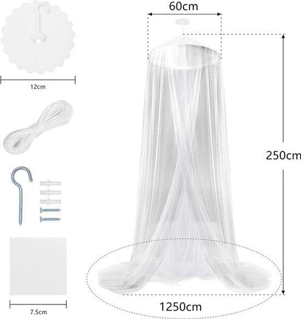 Mückenschutz Netz für Einzelbett, Reisen, Camping, Insektenschutz