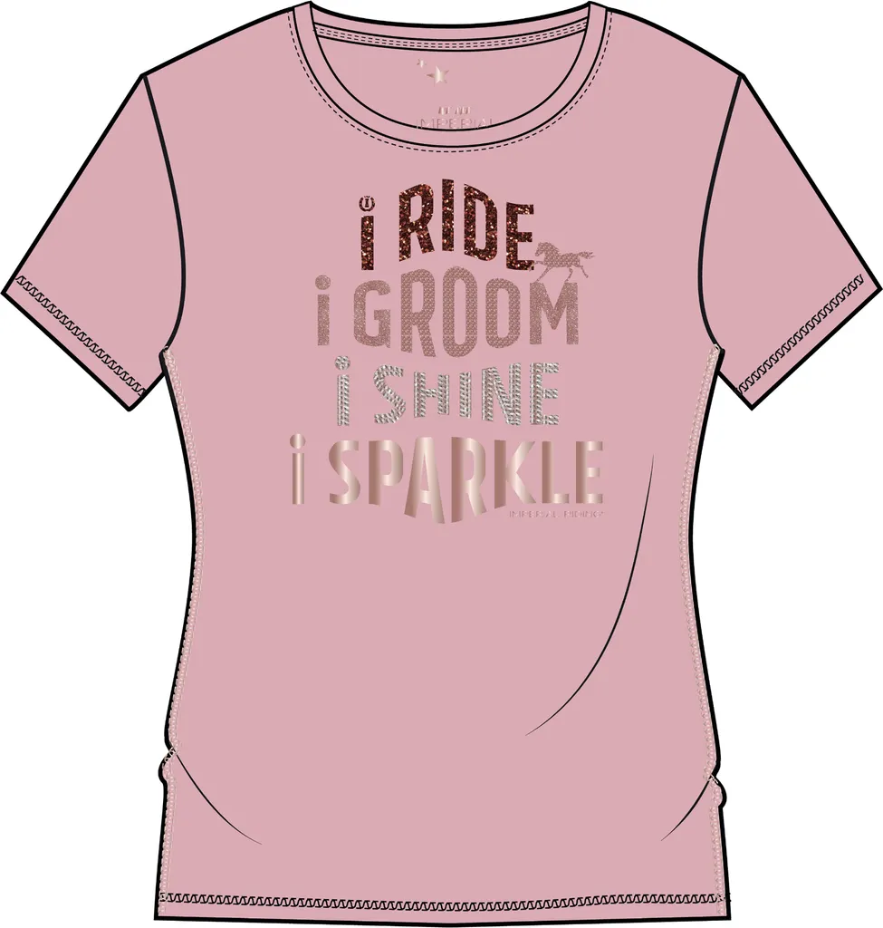 T-shirt de poney-club respirant rose Imperial Riding en coton stretch