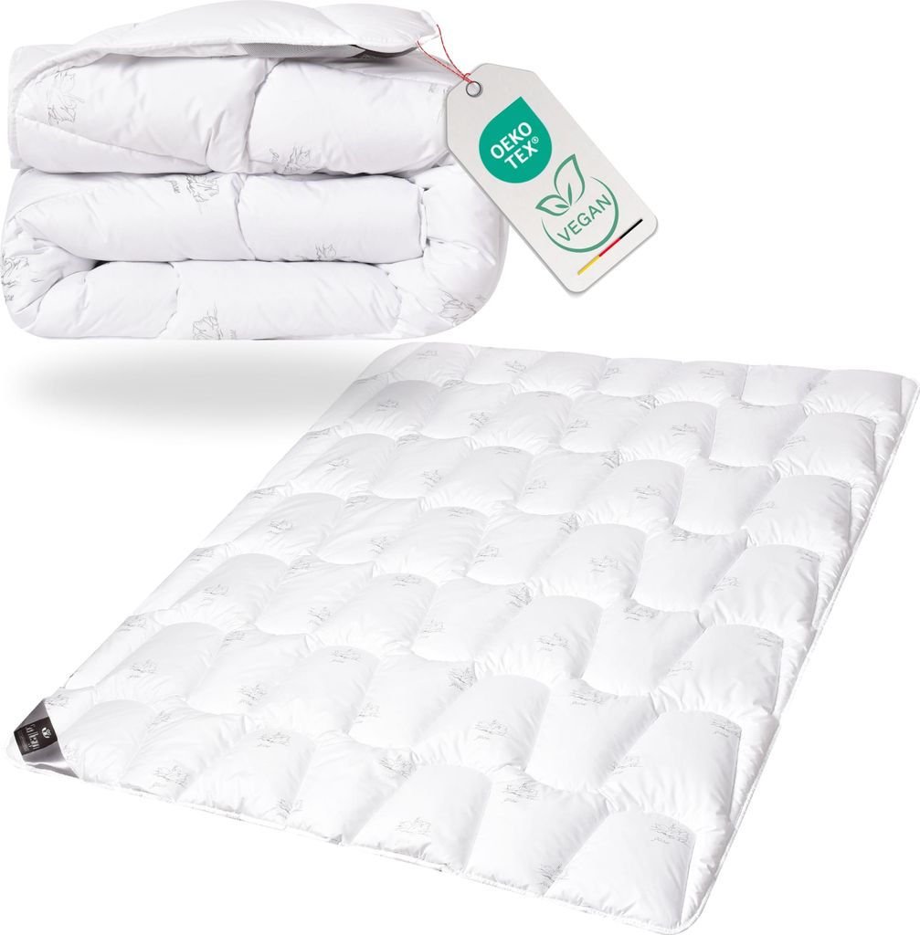 SWAN Sommer Faserbett Luxusklasse 155x200 - Leichte Mikrofaser Bettdecke der - 150g/m²,