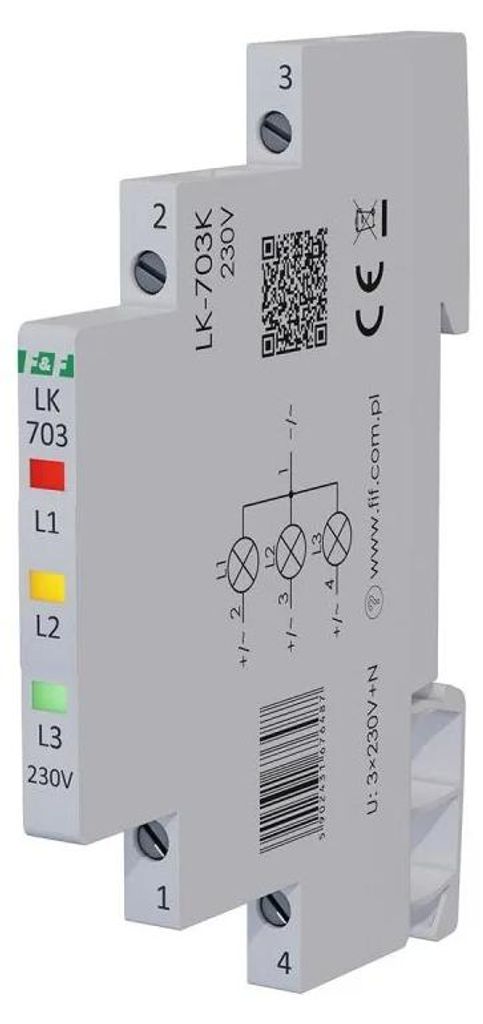 LK-703K Voyant lumineux modulaire 3X LED 0.3M 230V Image du produit 