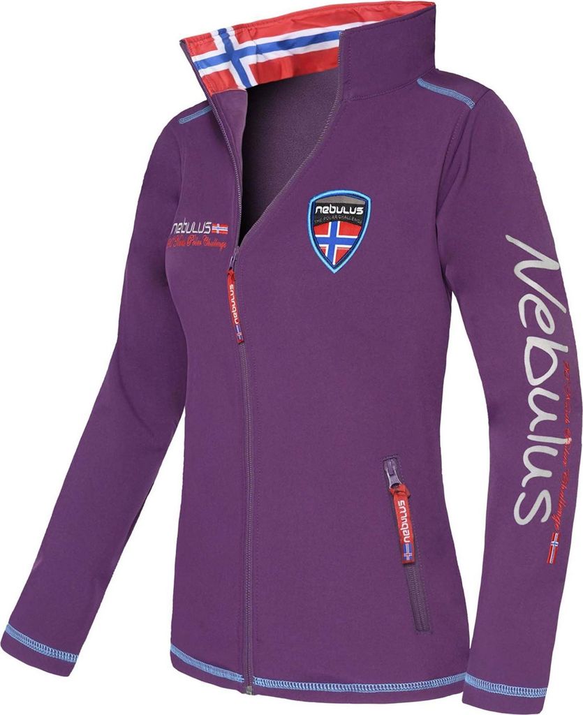 Nebulus Softshelljacke STYLER Damen, warme Outdoorjacke, praktische & vielseitige Übergangs-Jacke, P4748 - Damen, lila, L/40