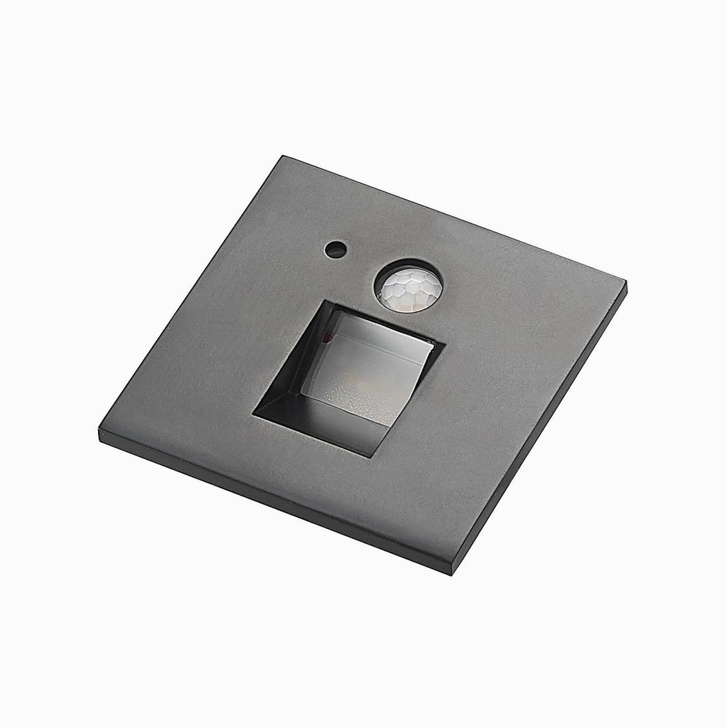 Arcchio Neru LED-Einbaulampe Sensor eckig, schwarz