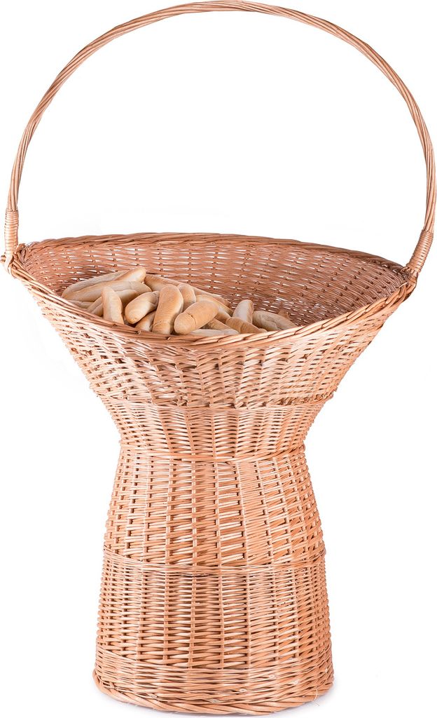 JIPRO Verkaufskorb aus Weidenruten Korb VI. - B 70 x T 64 x H 65/73(cm)