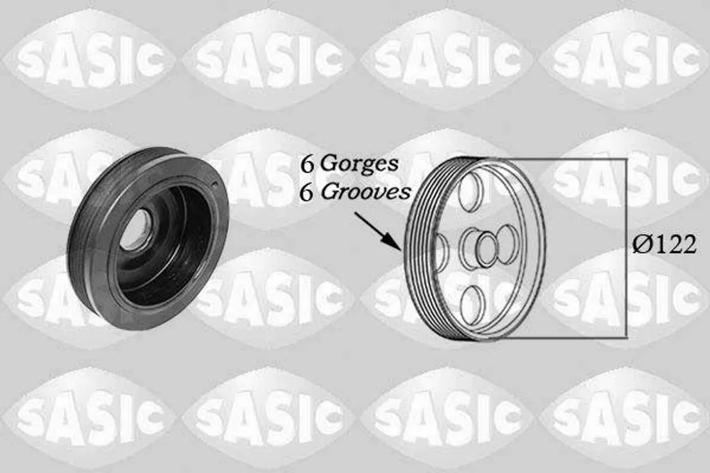 Poulie Vilebrequin pour Réparation Moteur Renault Scenic Laguna 2154025